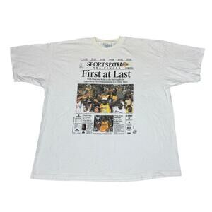 Los Angeles Lakers La Times Newspaper Kobe Shaq 2000 Champs Shirt 2Xl